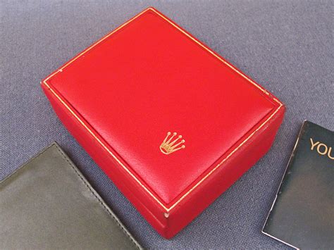 vintage rolex red watch box|genuine Rolex boxes for sale.